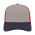 Custom Cap America Trucker Mesh Back Cap - Gray/Navy/Red