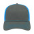 Custom Cap America Trucker Mesh Back Cap - Charcoal/Neon Blue