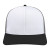 Custom Cap America Poly/Cotton Trucker Mesh Back Cap - White with Black with Gray