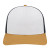 Custom Cap America Poly/Cotton Trucker Mesh Back Cap - White Amber with Black