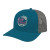 Custom Cap America Poly/Cotton Trucker Mesh Back Cap - Marine Blue with charcoal