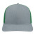 Custom Cap America Poly/Cotton Trucker Mesh Back Cap - Heather with Kelly Green