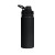 Custom Basecamp Mt Kenya 25 oz SS Water Bottle with Pop up Lid - Black Side View 