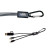 Custom Libra 4-in-1 Charging Cable Set - Black Side View 