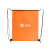 Custom Polaris Recycled Non-Woven Drawstring Bag - Orange 