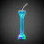 Custom 17 oz. Transparent Blue LED Yard Glass - Full Color - Transparent blue In Use 