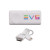 Custom Dual Plug Powerbank with Watch Charger - White