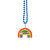 Custom USA Made 1/8" Rainbow Vinyl Medallion Beads - White