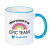Custom 11oz Epic Team Mug With Colored Handle - Light Blue 