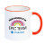 Custom 11oz Epic Team Mug With Colored Handle - Red