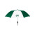 Custom Elite Compact Folding Umbrella- 2 Color Panels - Green/white