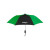 Custom Elite Compact Folding Umbrella- 2 Color Panels - Lime green/black