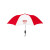 Custom Elite Compact Folding Umbrella- 2 Color Panels - Red/white