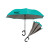 Custom Dual-Tone Inverted Umbrella - Teal/Gray