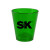 Custom 1.5 oz Plastic Standard Shot Glass - Green