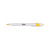 Custom White Honesty Pen with Color Accent - White/yellow