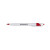 Custom White Honesty Pen with Color Accent - White/maroon