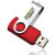 Custom 8GB Swivel USB Flash Drives - Red