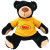 Custom 11" Rufus Black Bear - Yellow 