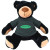 Custom 11" Rufus Black Bear - Grey 