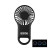 Custom Rechargeable Handheld Fan With Carabiner 2.0 - Black