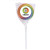 Custom Swirl Lollipop with Round Label - Rainbow