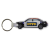 Custom Police Car Shaped USA Made Vinyl Keychain