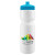 Custom Journey Bike Bottle - 28 oz. - White With Cyan Lid 