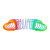 Custom Heart Shape Spring Thing Toy - Rainbow open view