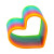 Custom Heart Shape Spring Thing Toy - Rainbow side view