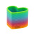 Custom Heart Shape Spring Thing Toy - Rainbow back View 