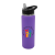 Custom Halcyon 20 oz. Sports Bottle with Flip Straw Lid, Full Color Digital - Purple