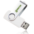 Custom 8GB Swivel USB Flash Drives - White