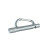 Custom Dorcy Carabiner Flashlight w/whistle - Silver Back View 