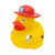 Custom Firefighter Safety Rubber Duck - Yellow Front view