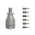 Custom 6-in-1 Recycled Aluminum Screwdriver Tool - Gunmetal Screw Views 
