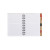 Custom Paper Notebook with Die Cut Heart Shape - Natural open View 