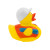 Custom Safety Awareness Construction Rubber Duck - Yellow - Side view