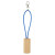 Custom Bamboo Concealer Cable Key Tag - Royal blue - Close view