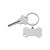 Custom Pet Bone Shape Keychain - Silver With Key 