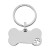 Custom Pet Bone Shape Keychain - Silver back view 