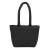 Custom Eco-Friendly Quilted Lunch Cooler Tote Bag - Black back view