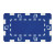 Custom Rectangular Dice Poker Chip Plaque - Blue