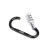 Custom SecureLink Mini Carabiner Keychain - Black Side View 