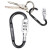 Custom SecureLink Mini Carabiner Keychain - Black Open View 