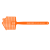 House Flyswatter with Logo Imprint Neon Orange