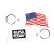 Custom U.S. Flag Flexible Key Tag
