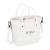 Custom Mini Market Street Crossbody Tote - Natural Side View 