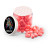 Custom 8 oz Jar of Mini Candy Covered Marshmallows - Pink Open View