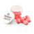 Custom 1 oz Jar of Mini Candy Covered Marshmallows - Pink Open View